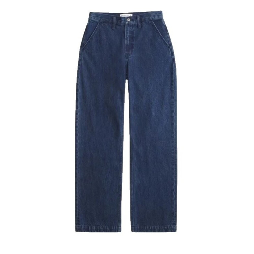 Abercrombie & Fitch Curve Love Loose High Rise Jeans  Size 25 / 0s  Dark Wash